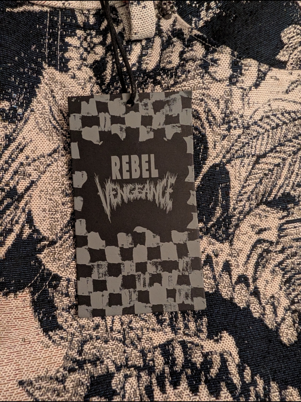 Rebel Vengence Skull Tapestry Pants NWT 28 - Picture 4 of 7
